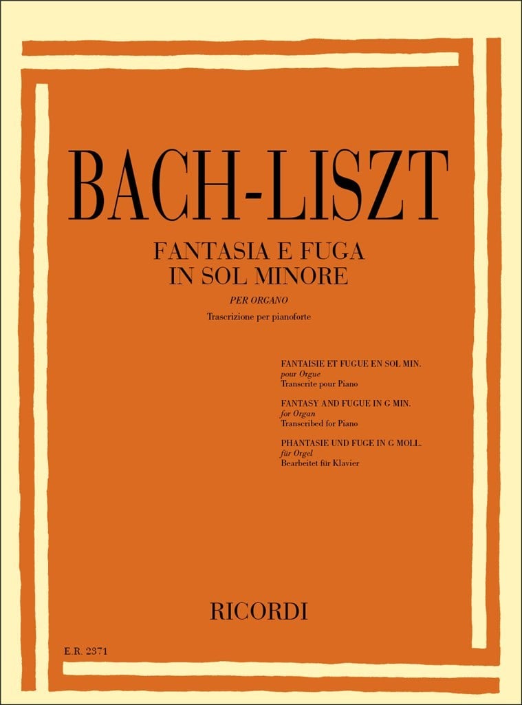Fantasie E Fughe Per Organo: Bwv 542 In Sol Min.